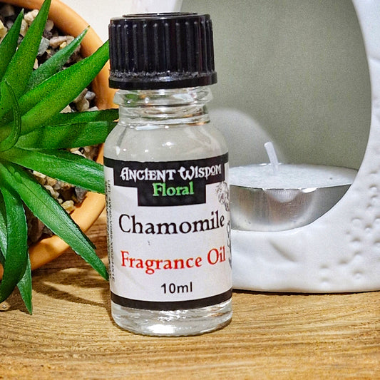 A 10ml bottle of chamomile fragrance oil 