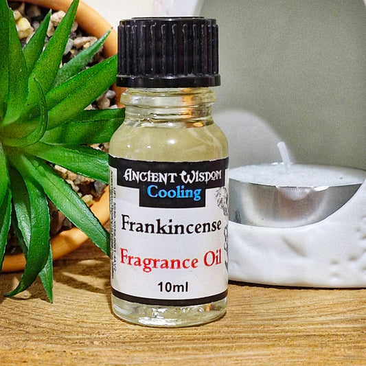 A 10ml bottle of frankincense fragrance oil 