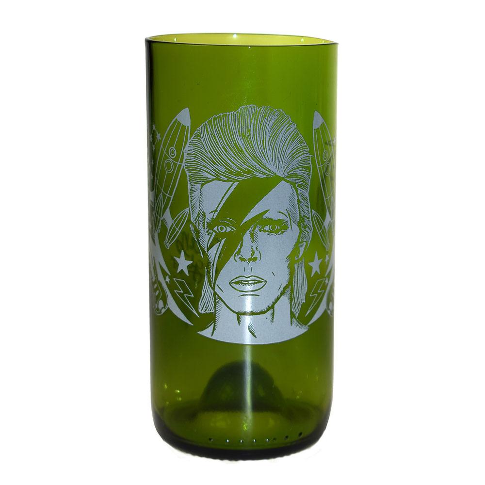 David Bowie Recycled Glass Tumbler